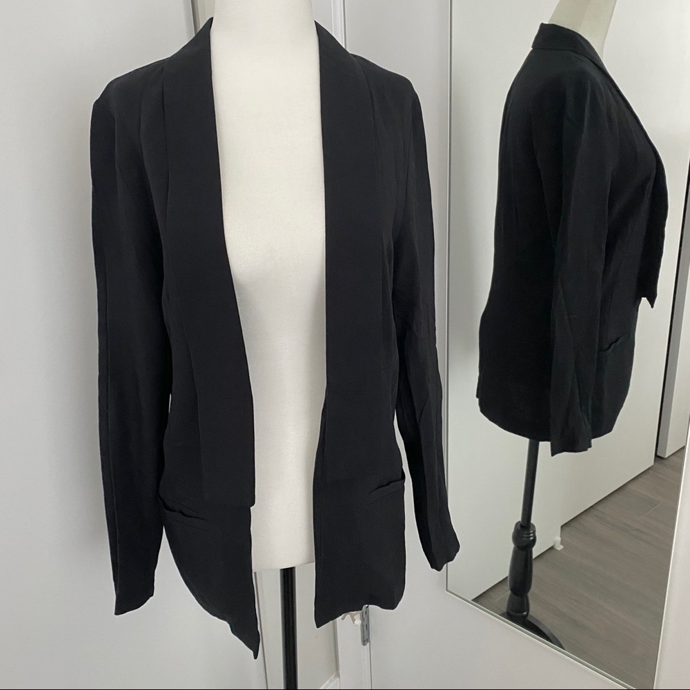 Light Tuxedo Waterfall Blazer